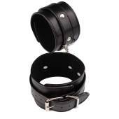 Черные оковы Classic Ankle Cuffs - Chisa - купить с доставкой в Комсомольске-на-Амуре