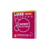 Презервативы с ароматом вишни LUXE Royal Cherry Collection - 3 шт. - Luxe - купить с доставкой в Комсомольске-на-Амуре