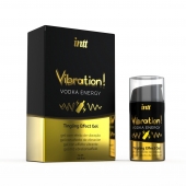 Жидкий интимный гель с эффектом вибрации Vibration! Vodka Energy - 15 мл. - INTT - купить с доставкой в Комсомольске-на-Амуре