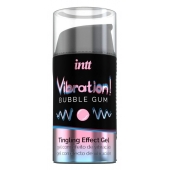 Жидкий интимный гель с эффектом вибрации Vibration! Bubble Gum - 15 мл. - INTT - купить с доставкой в Комсомольске-на-Амуре