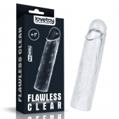 Прозрачная насадка-удлинитель Flawless Clear Penis Sleeve Add 1 - 15,5 см. - Lovetoy - в Комсомольске-на-Амуре купить с доставкой