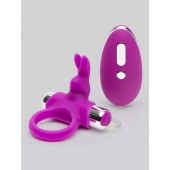 Лиловое виброкольцо с пультом ДУ Remote Control Cock Ring - Happy Rabbit - в Комсомольске-на-Амуре купить с доставкой