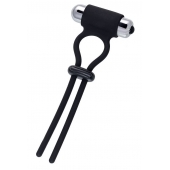 Черное эрекционное лассо на пенис Jat - A-toys - в Комсомольске-на-Амуре купить с доставкой