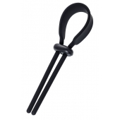 Черное эрекционное лассо на пенис Keb - A-toys - в Комсомольске-на-Амуре купить с доставкой