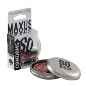 Экстремально тонкие презервативы в железном кейсе MAXUS Extreme Thin - 3 шт. - Maxus - купить с доставкой в Комсомольске-на-Амуре