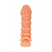 Телесная закрытая насадка с пупырышками Cock Sleeve Size M - 15,6 см. - KOKOS - в Комсомольске-на-Амуре купить с доставкой