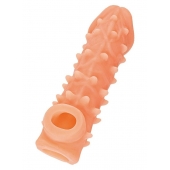 Телесная закрытая насадка с пупырышками Cock Sleeve Size L - 17,6 см. - KOKOS - в Комсомольске-на-Амуре купить с доставкой