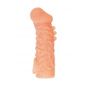 Телесная закрытая насадка с шершавой головкой Cock Sleeve Size M - 15,6 см. - KOKOS - в Комсомольске-на-Амуре купить с доставкой