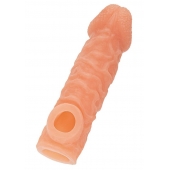 Телесная закрытая насадка с шершавой головкой Cock Sleeve Size M - 15,6 см. - KOKOS - в Комсомольске-на-Амуре купить с доставкой