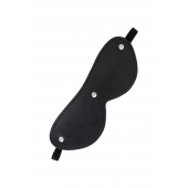 Черная кожаная маска Anonymo с мягким подкладом - ToyFa - купить с доставкой в Комсомольске-на-Амуре