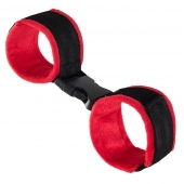 Красно-черные велюровые оковы Anonymo - ToyFa - купить с доставкой в Комсомольске-на-Амуре