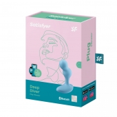 Голубой анальный вибростимулятор Deep Driver - 11,2 см. - Satisfyer - в Комсомольске-на-Амуре купить с доставкой