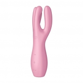 Розовый клиторальный вибромассажер Threesome 3 - Satisfyer