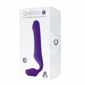 Фиолетовый безремневой страпон Queens L - Adrien Lastic - купить с доставкой в Комсомольске-на-Амуре