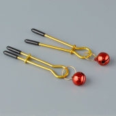 Золотистые зажимы с колокольчиками Gold - Sitabella - купить с доставкой в Комсомольске-на-Амуре