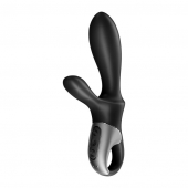 Черный анальный вибратор Heat Climax+ с функцией нагрева - 20,6 см. - Satisfyer - в Комсомольске-на-Амуре купить с доставкой