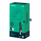 Черный анальный вибратор Hot Passion с функцией нагрева - Satisfyer - в Комсомольске-на-Амуре купить с доставкой