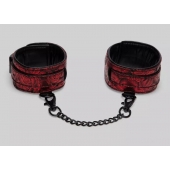 Красно-черные оковы Reversible Faux Leather Ankle Cuffs - Fifty Shades of Grey - купить с доставкой в Комсомольске-на-Амуре