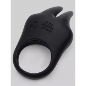 Черное эрекционное виброкольцо Sensation Rechargeable Vibrating Rabbit Love Ring - Fifty Shades of Grey - в Комсомольске-на-Амуре купить с доставкой