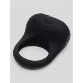 Черное эрекционное виброкольцо Sensation Rechargeable Vibrating Love Ring - Fifty Shades of Grey - в Комсомольске-на-Амуре купить с доставкой