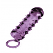 Закрытая фиолетовая насадка с пупырышками SAMURAI PENIS SLEEVE PURPLE - 14,5 см. - NMC - в Комсомольске-на-Амуре купить с доставкой