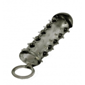 Дымчатая стимулирующая насадка с закрытой головкой SAMURAI PENIS SLEEVE BLACK - 14,5 см. - NMC - в Комсомольске-на-Амуре купить с доставкой