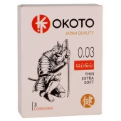 Тонкие презервативы OKOTO Thin Extra Soft - 3 шт. - Sitabella - купить с доставкой в Комсомольске-на-Амуре