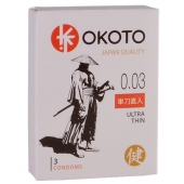 Ультратонкие презервативы OKOTO Ultra Thin - 3 шт. - Sitabella - купить с доставкой в Комсомольске-на-Амуре