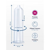 Презервативы MY.SIZE размер 64 - 3 шт. - My.Size - купить с доставкой в Комсомольске-на-Амуре