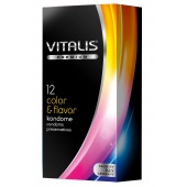 Цветные ароматизированные презервативы VITALIS PREMIUM color   flavor - 12 шт. - Vitalis - купить с доставкой в Комсомольске-на-Амуре