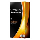 Ребристые презервативы VITALIS PREMIUM ribbed - 12 шт. - Vitalis - купить с доставкой в Комсомольске-на-Амуре