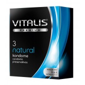 Классические презервативы VITALIS PREMIUM natural - 3 шт. - Vitalis - купить с доставкой в Комсомольске-на-Амуре