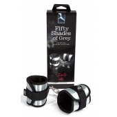 Серо-черные наручники Totally His - Fifty Shades of Grey - купить с доставкой в Комсомольске-на-Амуре