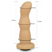 Телесная рельефная насадка Harness - 14,2 см. - LOVETOY (А-Полимер) - купить с доставкой в Комсомольске-на-Амуре