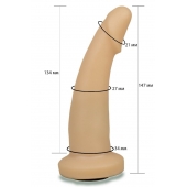 Телесная гладкая насадка Harness - 14,7 см. - LOVETOY (А-Полимер) - купить с доставкой в Комсомольске-на-Амуре
