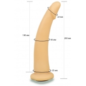 Телесная гладкая насадка-фаллоимитатор Harness - 20 см. - LOVETOY (А-Полимер) - купить с доставкой в Комсомольске-на-Амуре
