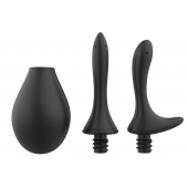 Черный анальный душ Nexus Anal Douche Set с 2 сменными насадками - Nexus Range - купить с доставкой в Комсомольске-на-Амуре