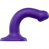 Фиолетовый фаллоимитатор-насадка Strap-On-Me Dildo Dual Density size S - 17 см. - Strap-on-me - купить с доставкой в Комсомольске-на-Амуре