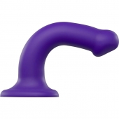 Фиолетовый фаллоимитатор-насадка Strap-On-Me Dildo Dual Density size M - 18 см. - Strap-on-me - купить с доставкой в Комсомольске-на-Амуре
