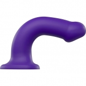 Фиолетовый фаллоимитатор-насадка Strap-On-Me Dildo Dual Density size L - 19 см. - Strap-on-me - купить с доставкой в Комсомольске-на-Амуре