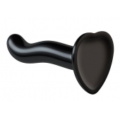 Черный фаллоимитатор-насадка Strap-On-Me P G spot Dildo size S - 16,4 см. - Strap-on-me - купить с доставкой в Комсомольске-на-Амуре