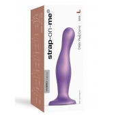 Фиолетовая насадка Strap-On-Me Dildo Plug Curvy size L - Strap-on-me - купить с доставкой в Комсомольске-на-Амуре