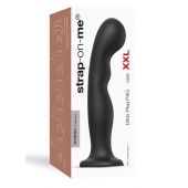 Черная насадка Strap-On-Me Dildo Plug P G size XXL - Strap-on-me - купить с доставкой в Комсомольске-на-Амуре
