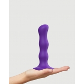 Фиолетовая насадка Strap-On-Me Dildo Geisha Balls size M - Strap-on-me - купить с доставкой в Комсомольске-на-Амуре