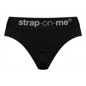 Черные трусики для насадок Heroine Lingerie Harness - size S - Strap-on-me - купить с доставкой в Комсомольске-на-Амуре
