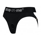 Черные трусики для насадок Heroine Lingerie Harness - size M - Strap-on-me - купить с доставкой в Комсомольске-на-Амуре