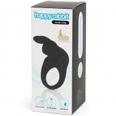 Черное эрекционное виброкольцо Happy Rabbit Rechargeable Rabbit Cock Ring - Happy Rabbit - в Комсомольске-на-Амуре купить с доставкой