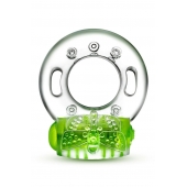 Зеленое эрекционное виброкольцо Arouser Vibrating C-Ring - Blush Novelties - в Комсомольске-на-Амуре купить с доставкой