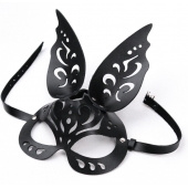 Черная ажурная маска  Зайка  с ушками - Crazy Handmade - купить с доставкой в Комсомольске-на-Амуре