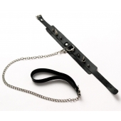 Черный ошейник с шипами и поводком - Crazy Handmade - купить с доставкой в Комсомольске-на-Амуре